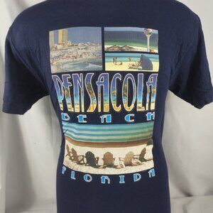 Alvins Island Men's Pensacola Florida Short Sleeve T-shirt Blue Sz XL